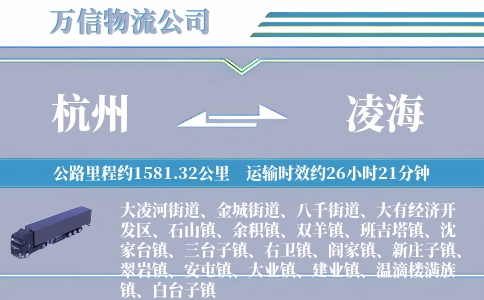 杭州到凌海物流公司