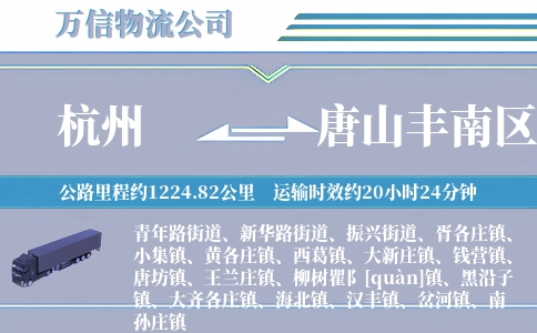 杭州到唐山丰南区物流公司