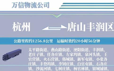 杭州到唐山丰润区物流公司