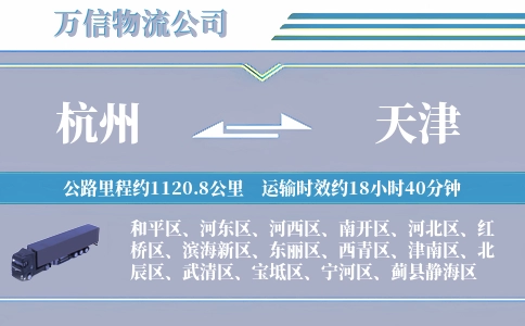 杭州到天津物流公司
