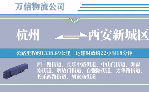 杭州到西安新城区物流公司