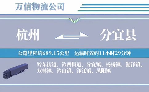 杭州到分宜县物流公司