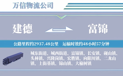 建德到富锦物流公司