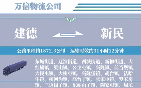 建德到新民物流公司