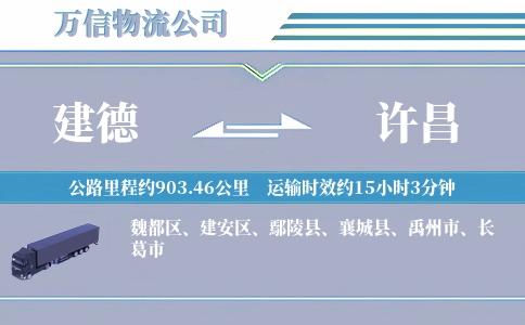 建德到许昌物流公司