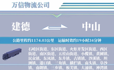 建德到中山物流公司