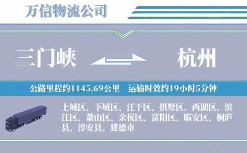 三门峡到杭州物流公司