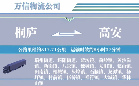 桐庐到高安物流公司