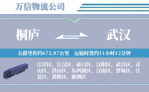 桐庐到武汉物流公司