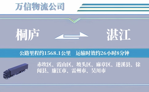 桐庐到湛江物流公司